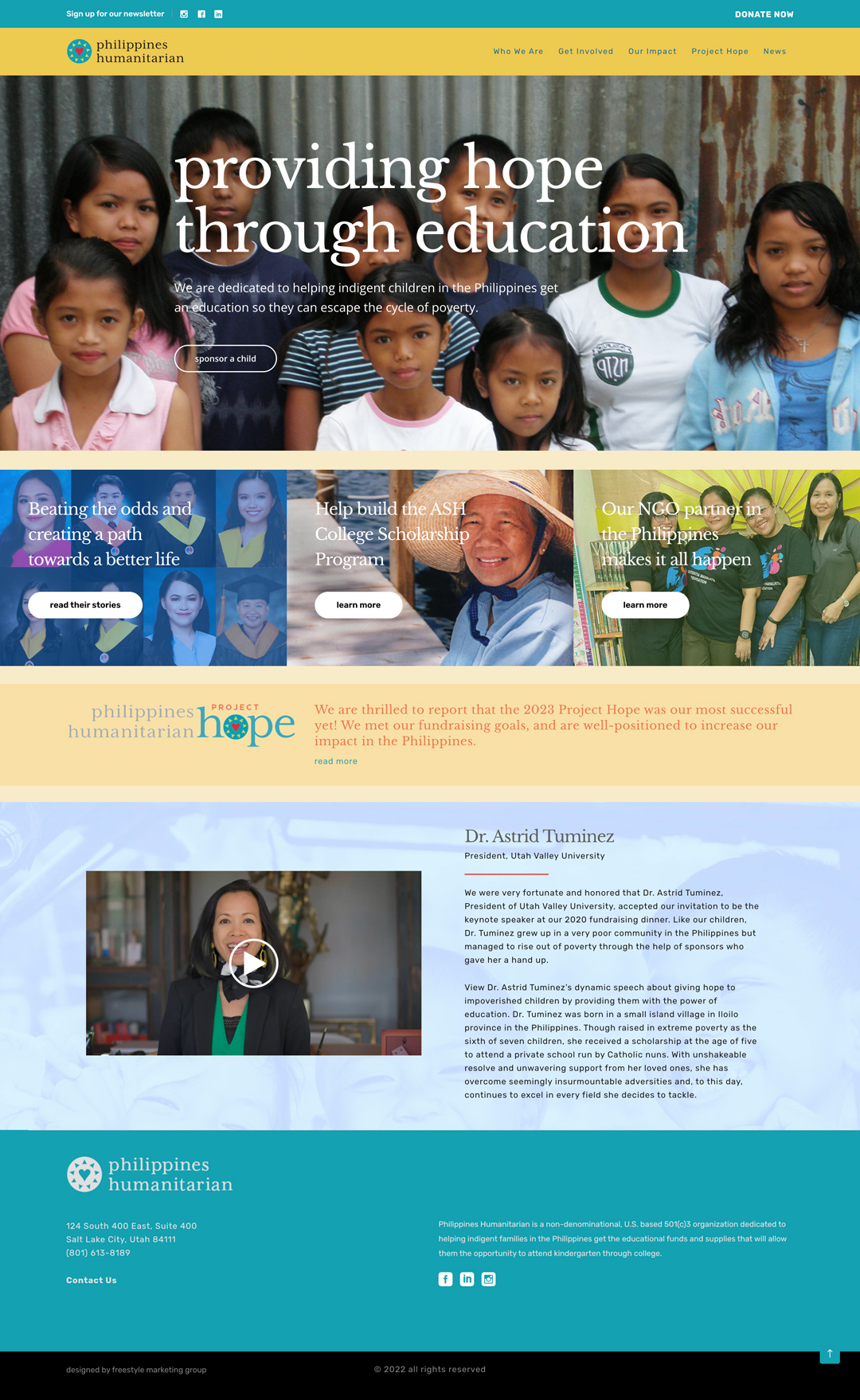 philippines humanitarian web home page