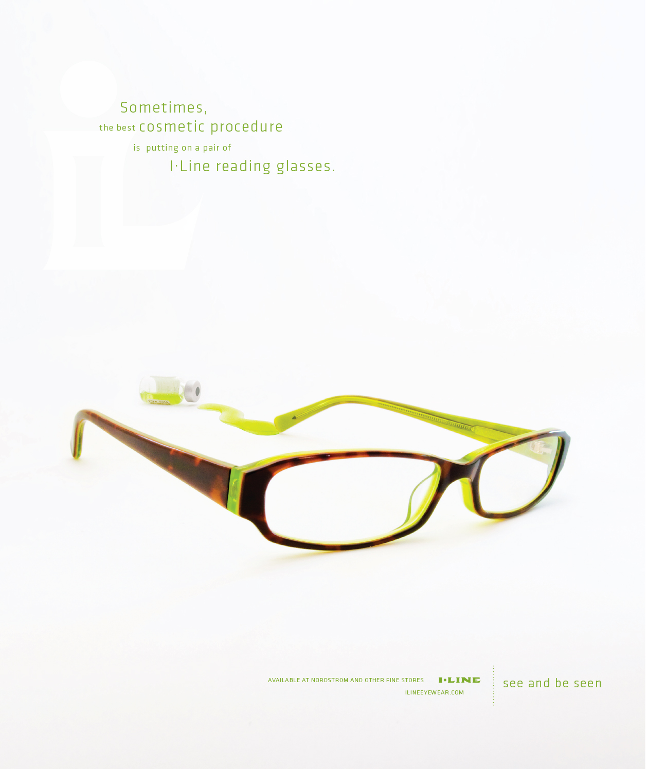consumer print ad for eye glasses