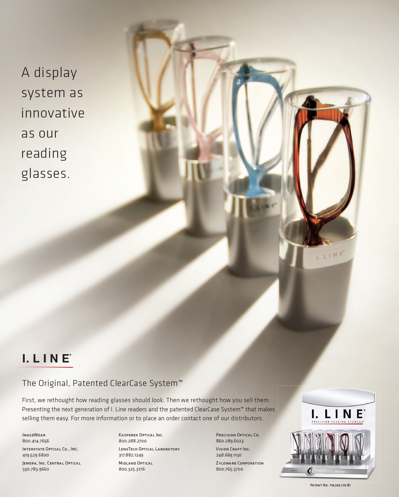 print ad design for innovative reading glasses