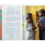 brochure spread example highlighting doctor and patient care